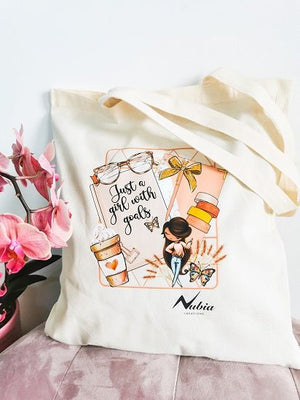 Tote Bag - Just a Girl - Nubia Créations